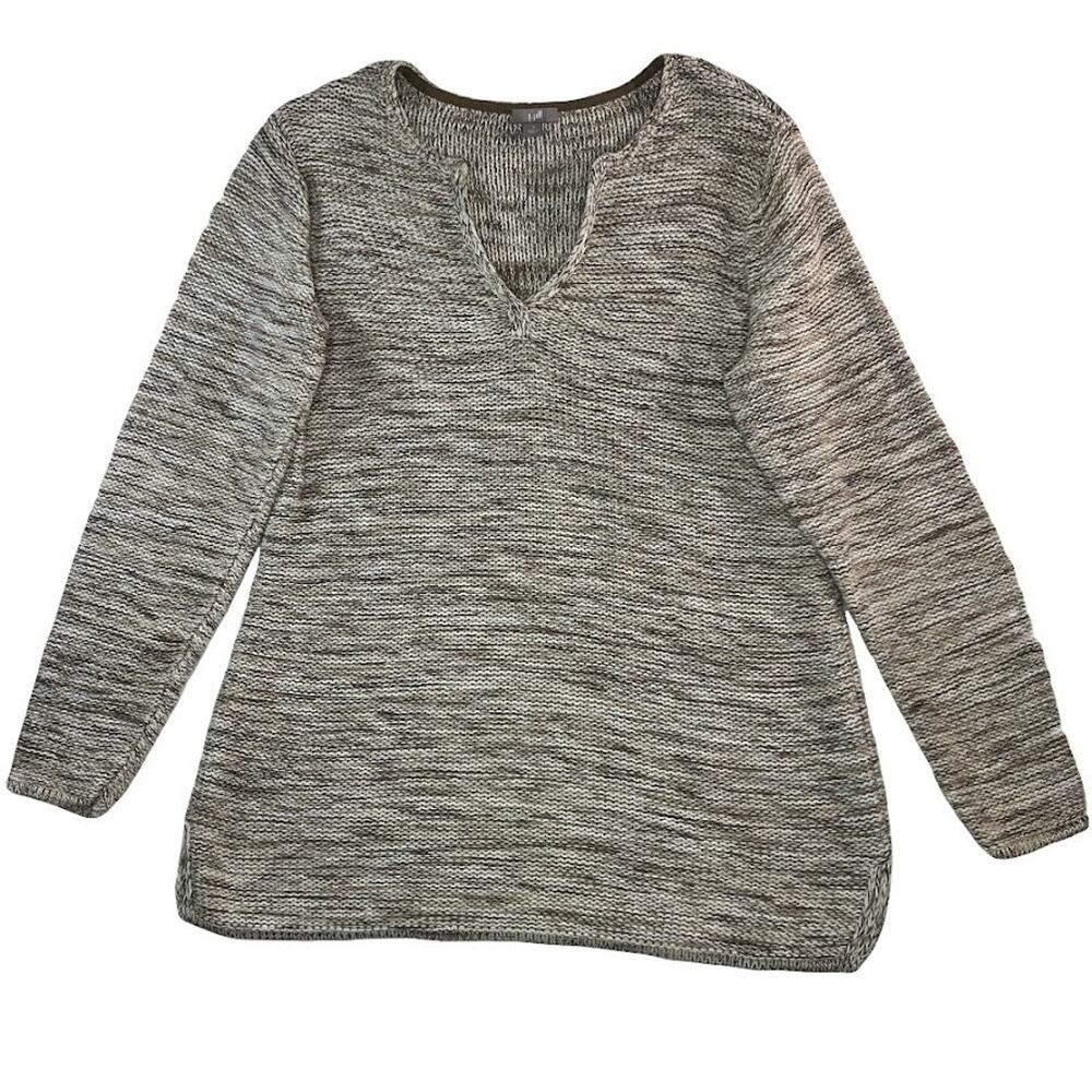 J. Jill Women's Sweater Size S Multicolor Knit V-Neck Long Sleeve Soft Pullover